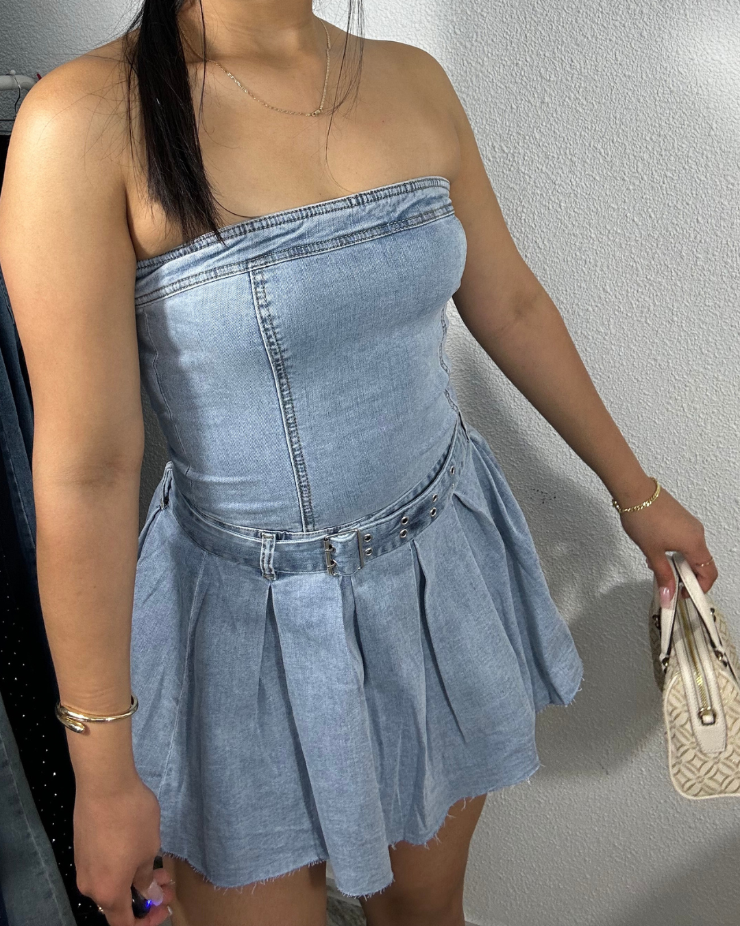 vestido denim bella